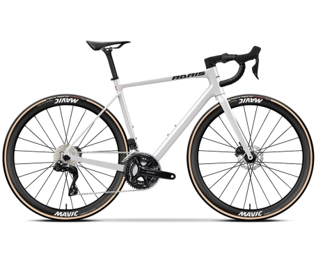 Vélo de route L'ENDURANCE SHIMANO 105 DI2 Blanc Nacré