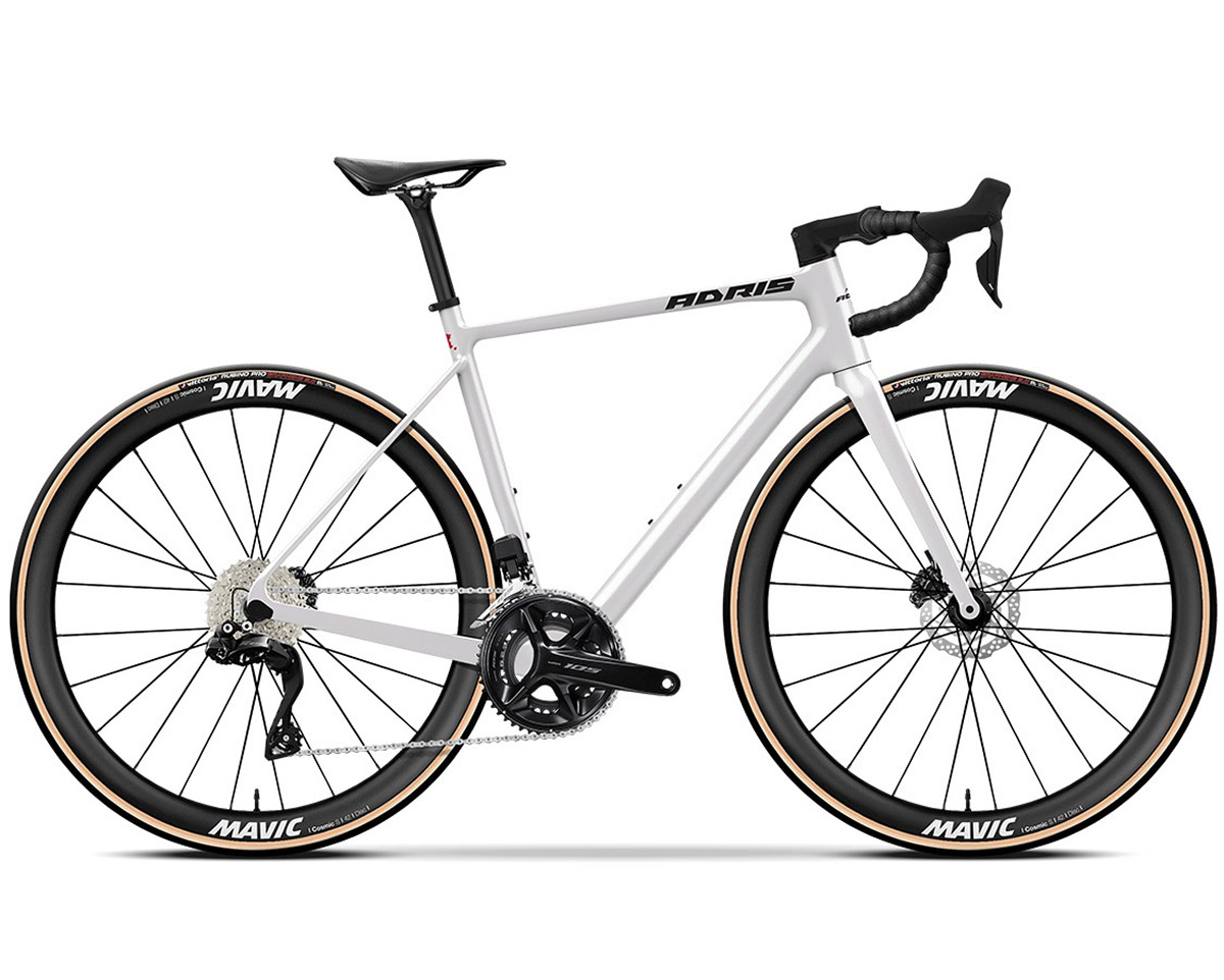 Vélo de route L'ENDURANCE SHIMANO 105 DI2 Blanc Nacré